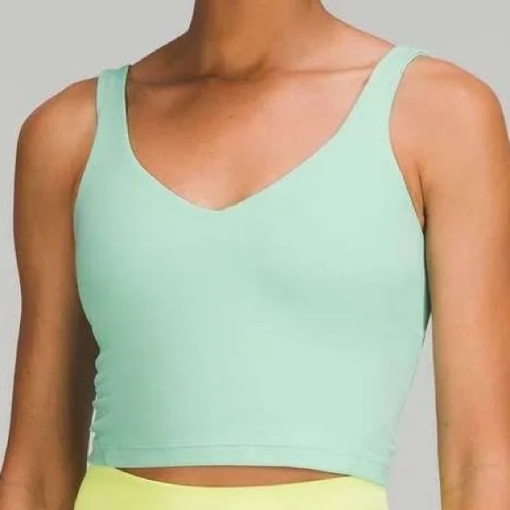 lululemon athletica Mint Green Crop Tank Top Align Top